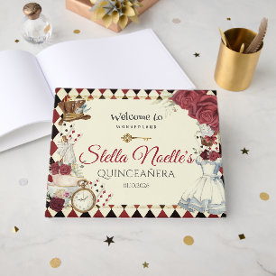 Alice in Wonderland Quinceanera Birthday Bridal Guest Book