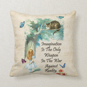 Alice In Wonderland Quote Cushion