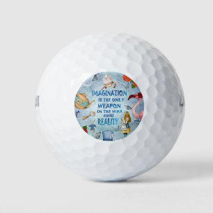 Alice In Wonderland  Quote - Imagination Golf Balls