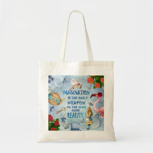 Alice In Wonderland  Quote - Imagination Tote Bag