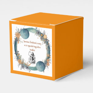 Alice in Wonderland Quote, Impossible Things Art Favour Box