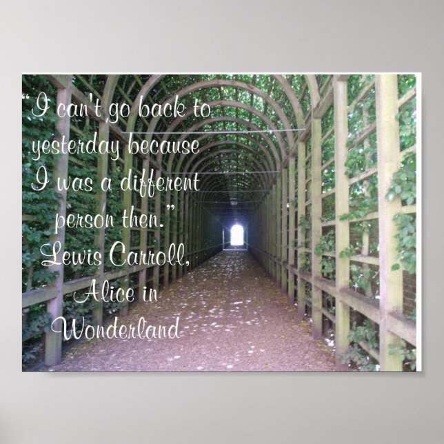 Alice in Wonderland Quote Poster (Front)