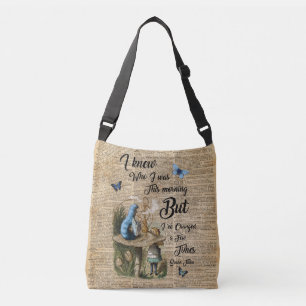 Alice in Wonderland Quote Vintage Dictionary Art Crossbody Bag