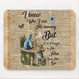 Alice in Wonderland Quote Vintage Dictionary Art Mouse Mat