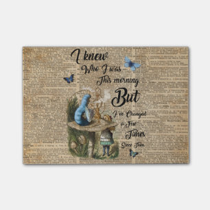 Alice in Wonderland Quote Vintage Dictionary Art Post-it Notes