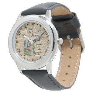 Alice in Wonderland Quote Vintage Dictionary Art Watch