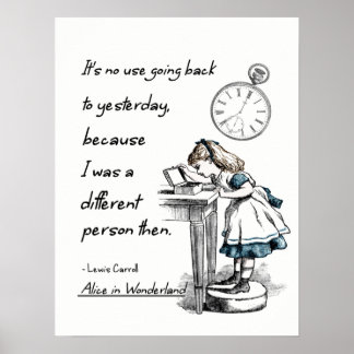 Alice in Wonderland Quotes Poster