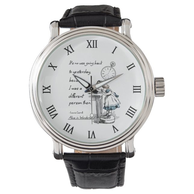 Alice in Wonderland Quotes Watch (Front)