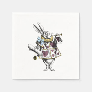 Alice in Wonderland Rabbit Baby Blue Napkin