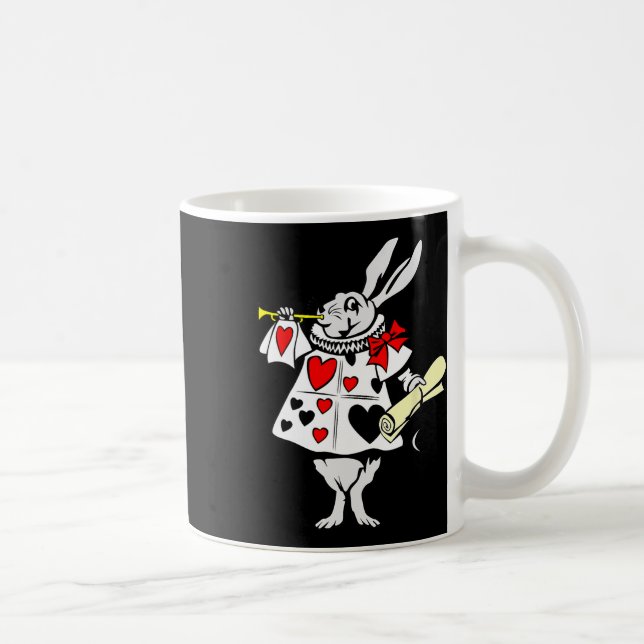 Alice In Wonderland Rabbit Easter Bunny Playing Mu Coffee Mug (Right)
