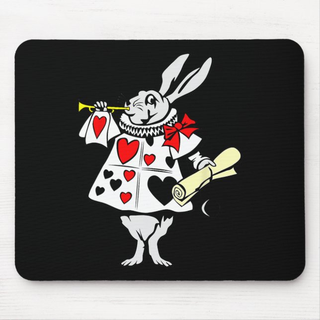 Alice In Wonderland Rabbit Easter Bunny Playing Mu Mouse Mat (Front)