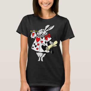 Alice In Wonderland Rabbit Easter Bunny Playing Mu T-Shirt