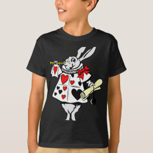 Alice In Wonderland Rabbit Easter Bunny Playing Mu T-Shirt