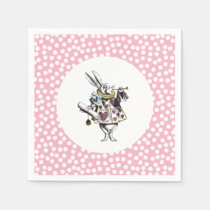 Alice in Wonderland Rabbit Polka Dot Napkin