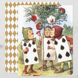 Alice in Wonderland, Red Roses Scrapbook Paper