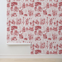 Alice in Wonderland Red White Toile Nursery