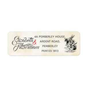 Alice in Wonderland Return Address Label