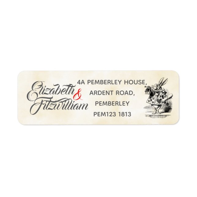 Alice in Wonderland Return Address Label (Front)