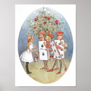 Alice in Wonderland Roses Poster