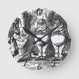 Alice in Wonderland Round Clock