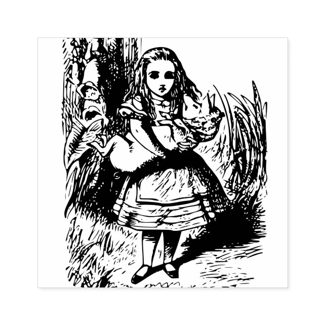 Alice in Wonderland Rubber Stamp (Imprint)