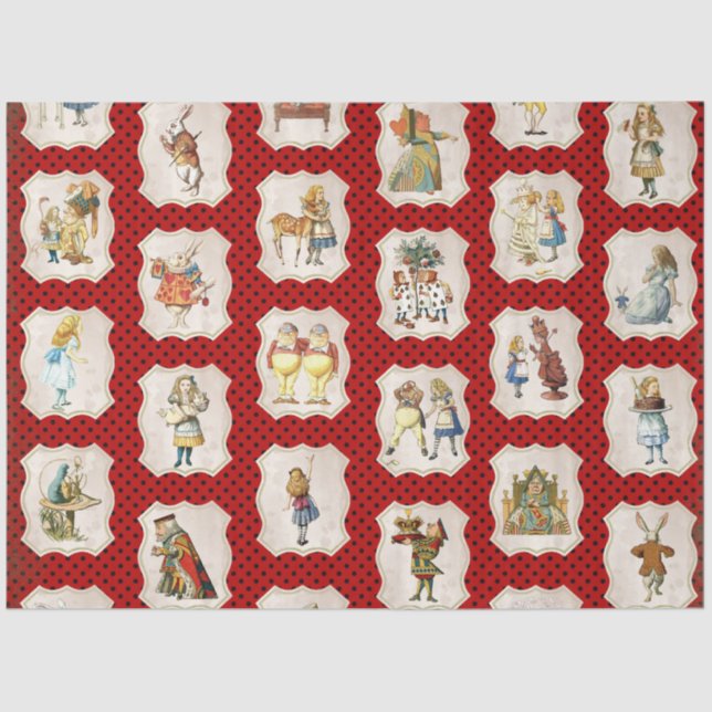 Alice in Wonderland Series Design 4 Tissue Paper (Front)