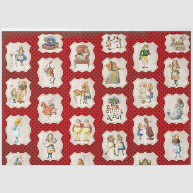 Alice in Wonderland Series Design 6 Tissue Paper (Front)