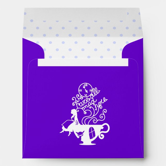 Alice in Wonderland. Silhouette illustration Envelopes (Back (Bottom))