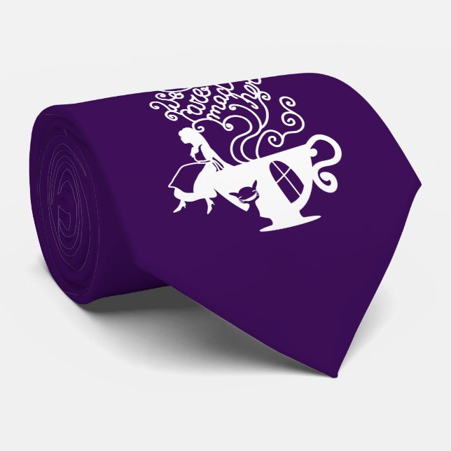 Alice in Wonderland. Silhouette illustration Tie (Rolled)