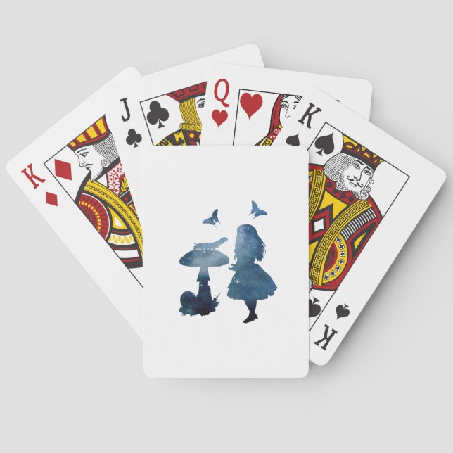 Alice in wonderland Silhouette Playing Cards (Back)