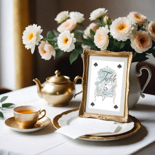 Alice in Wonderland Sitting in Chair Playing Card