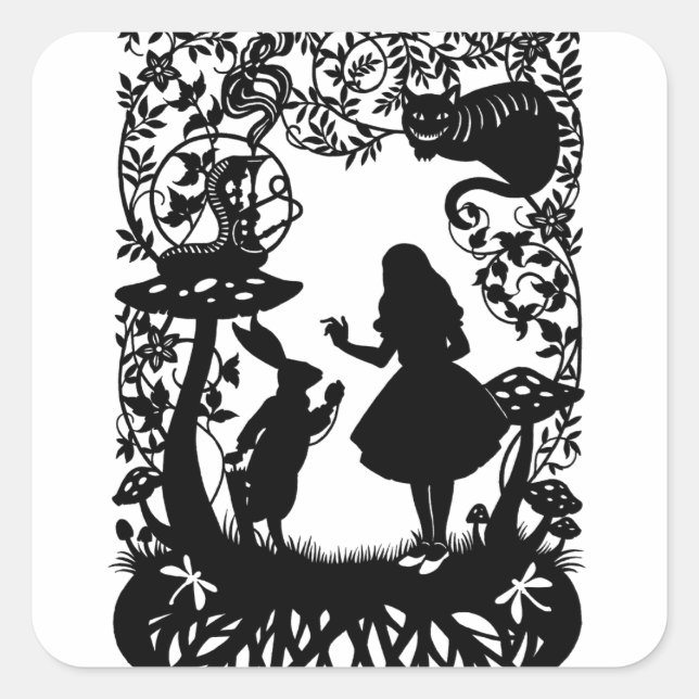 Alice in Wonderland  Square Sticker (Front)
