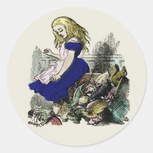 Alice in Wonderland ~ Sticker Rabbit Heart Red