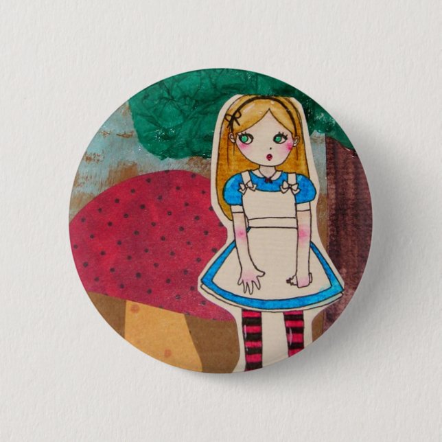 Alice in Wonderland - Stripped Socks 6 Cm Round Badge (Front)