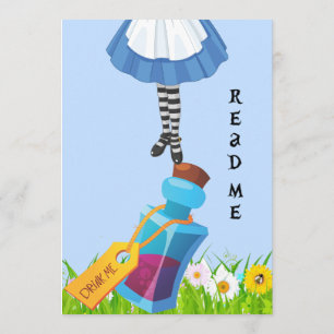 Alice in Wonderland Sweet 16 Birthday Invitation