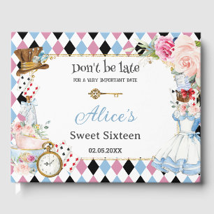 Alice in Wonderland Sweet 16 Birthday Quinceanera  Guest Book