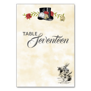 Alice in Wonderland Table Number