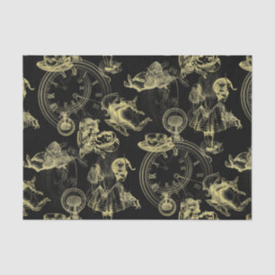 Alice in Wonderland Tea Black Gold Tissue Paper