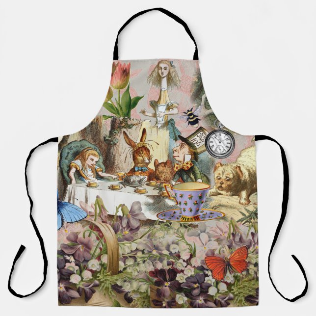 Alice in Wonderland Tea Party Art Apron (Front)