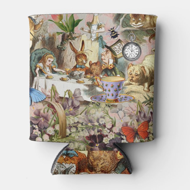 Alice in Wonderland Tea Party Art Can Cooler (Front)