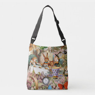 Alice in Wonderland Tea Party Art Crossbody Bag
