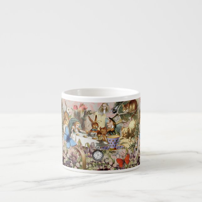 Alice in Wonderland Tea Party Art Espresso Cup (Front)