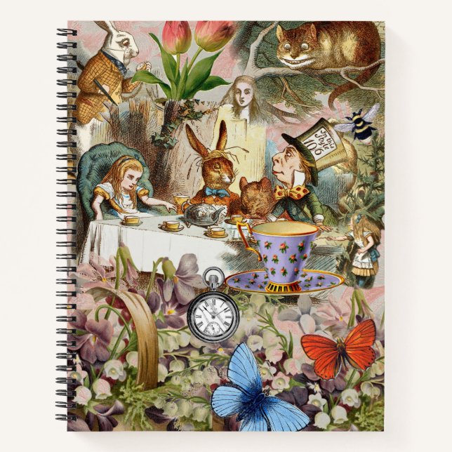 Alice in Wonderland Tea Party Art Notebook (Front)