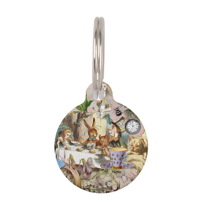 Alice in Wonderland Tea Party Art Pet Tag (Front)