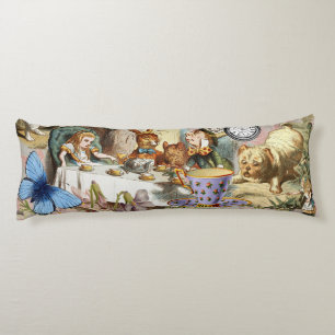 Alice in Wonderland tea party characters Body Cushion