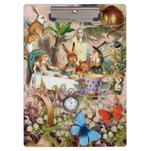 Alice in Wonderland tea party characters Clipboard