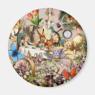 Alice in Wonderland tea party characters Magnet