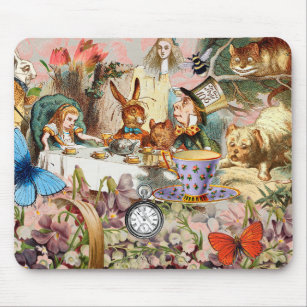 Alice in Wonderland tea party characters Mouse Mat