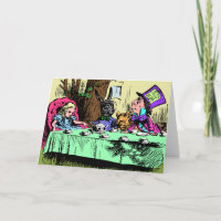 Alice in Wonderland Tea Party Greeting Card