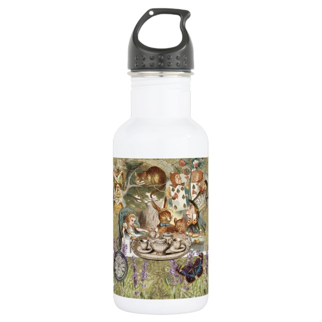 Alice in Wonderland Tea Party Guests 532 Ml Water Bottle (Front)